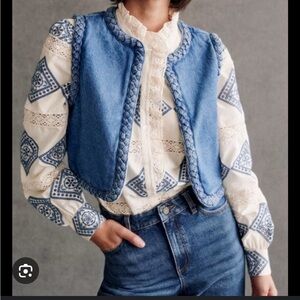Sézane Abby denim vest